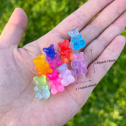 Rainbow Gummy Bear Croc Charms (16pcs)