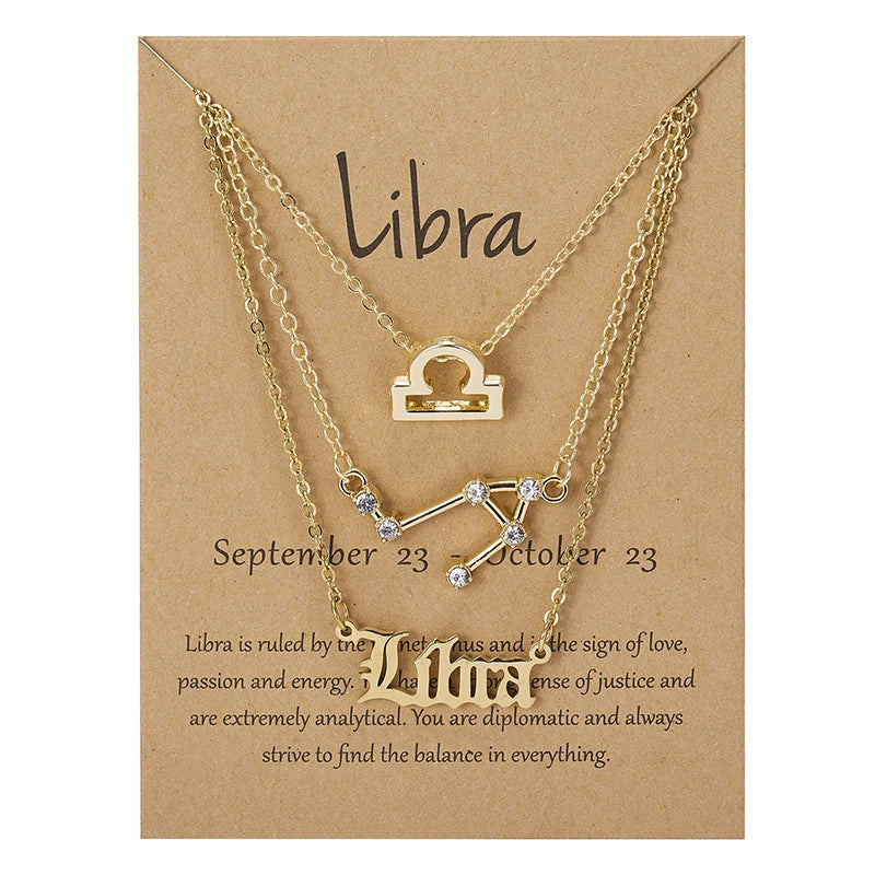 3 Piece Zodiac Necklace