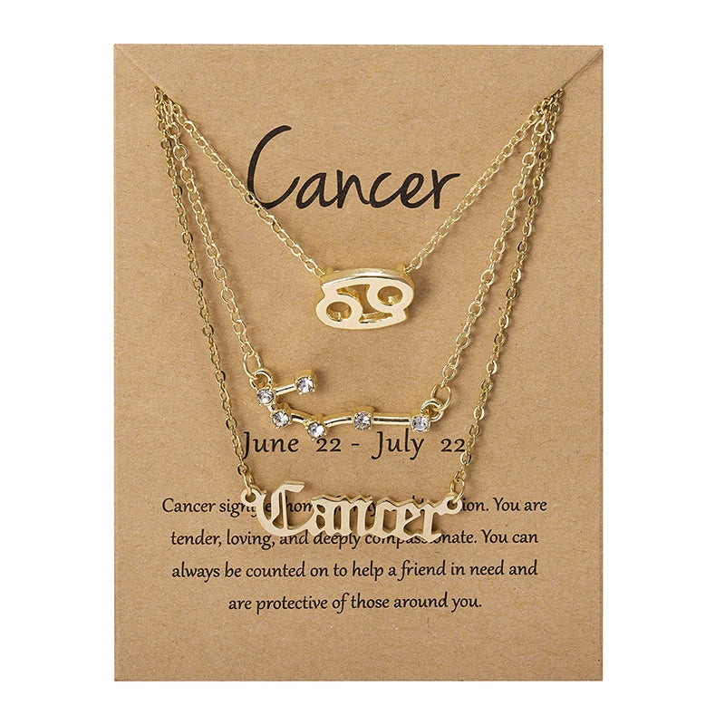 3 Piece Zodiac Necklace