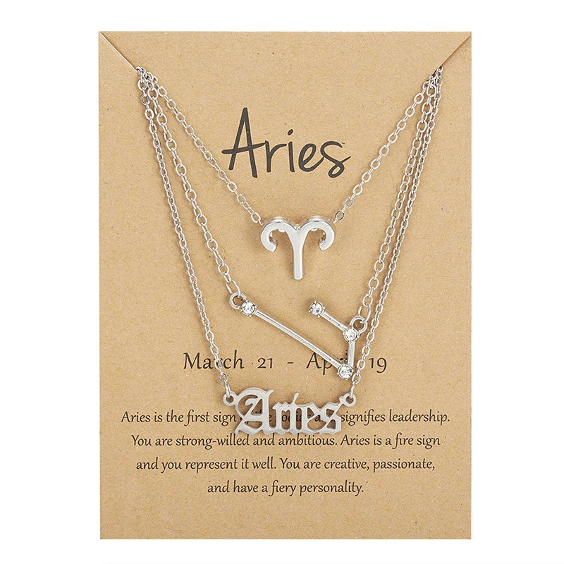 3 Piece Zodiac Necklace