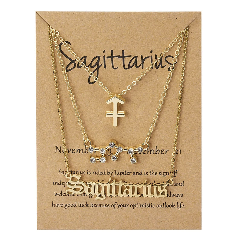 3 Piece Zodiac Necklace