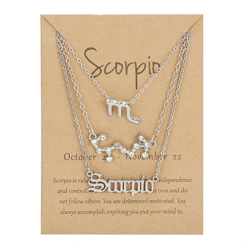 3 Piece Zodiac Necklace