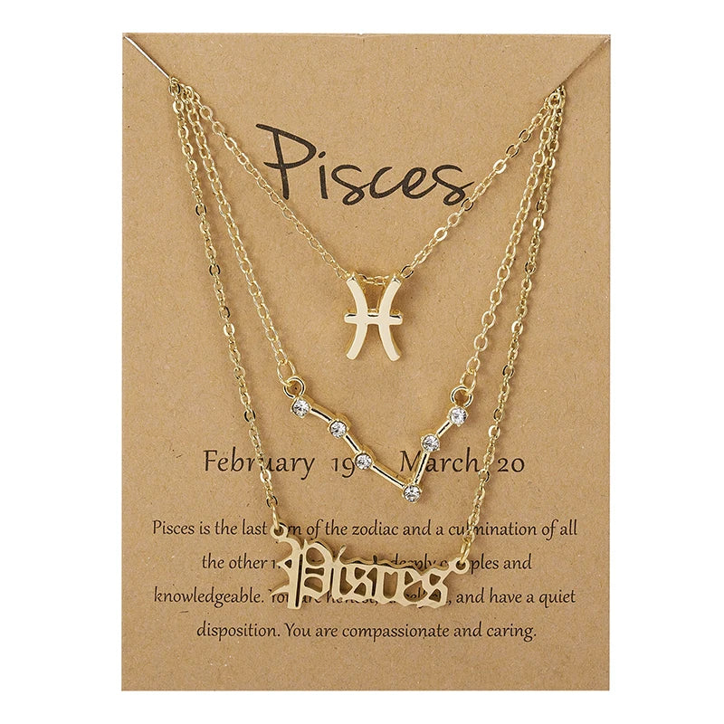 3 Piece Zodiac Necklace