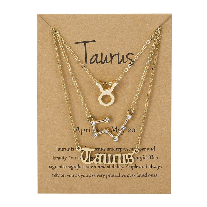 3 Piece Zodiac Necklace