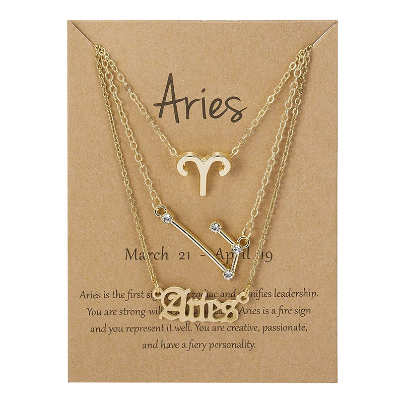 3 Piece Zodiac Necklace