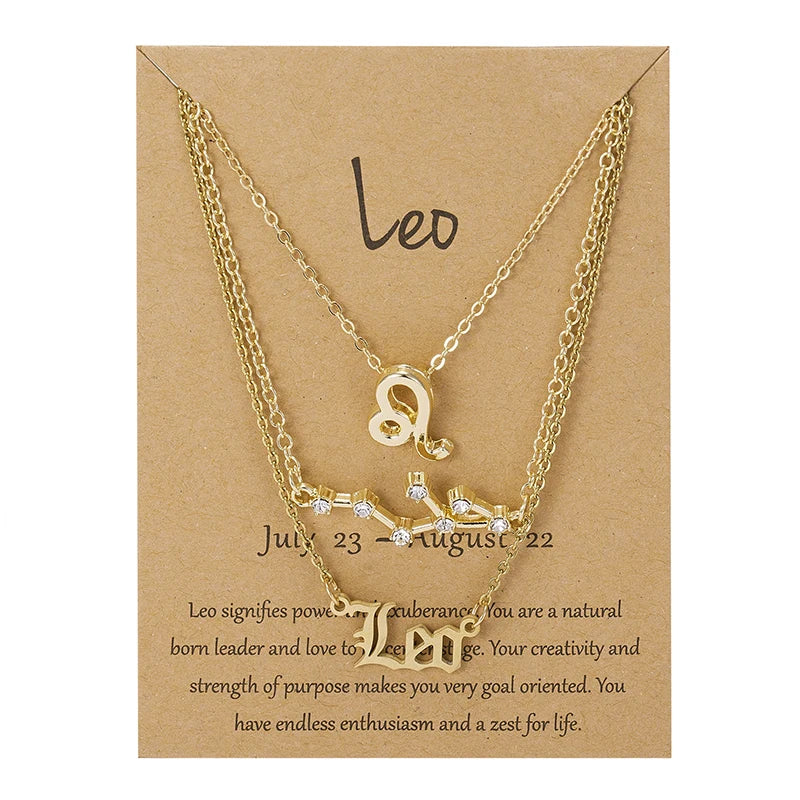 3 Piece Zodiac Necklace