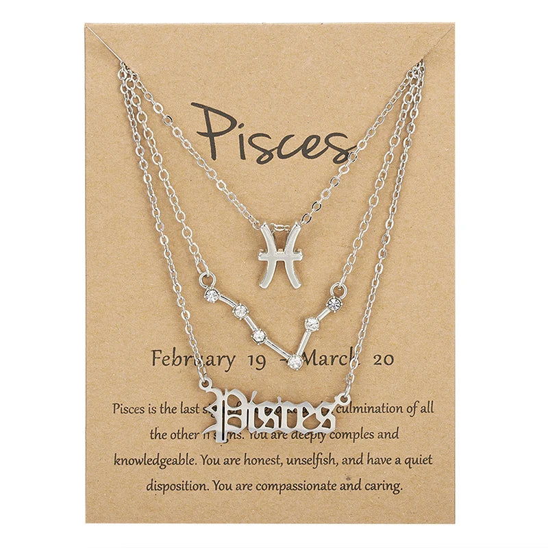 3 Piece Zodiac Necklace