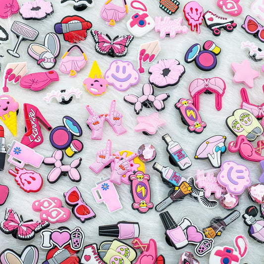 Random Pink Croc Charms (20PC, 50PC, 100PC)